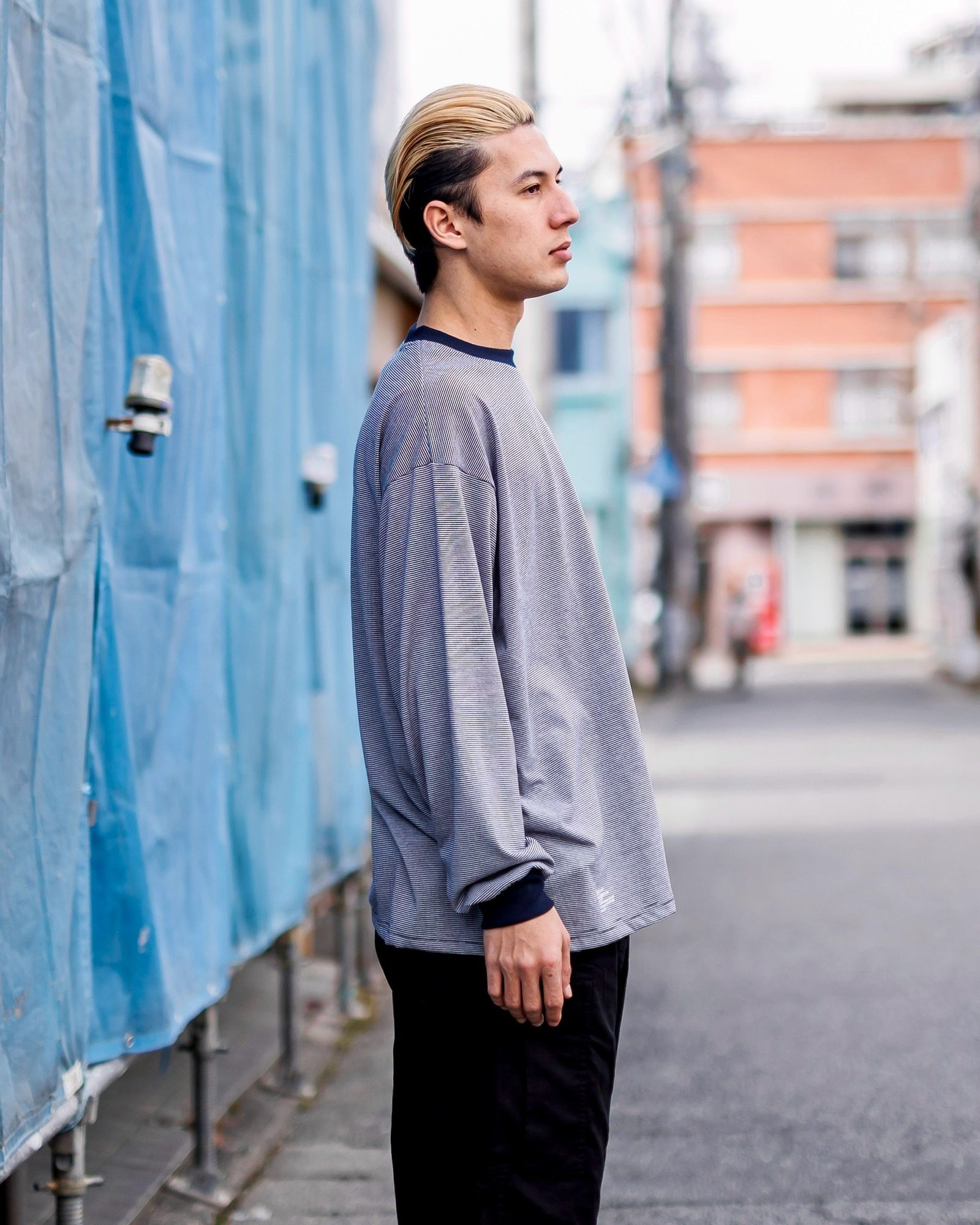 FreshService MICRO BORDER L/S TEE(WHITExNAVY)3月15日(土)新作発売