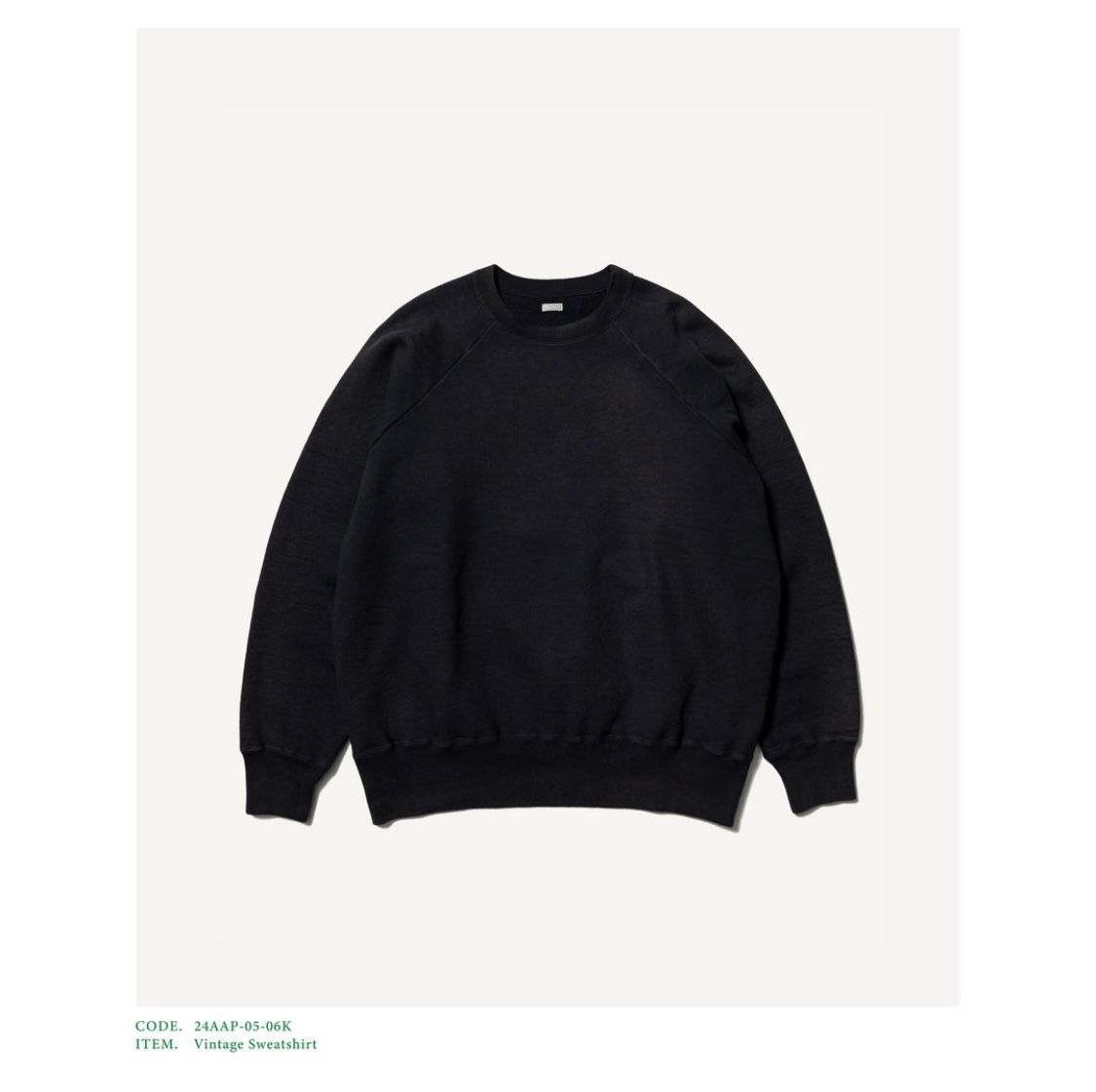 A.PRESSE - アプレッセ Vintage Sweatshirt(24AAP-05-06K)BLACK | MARK