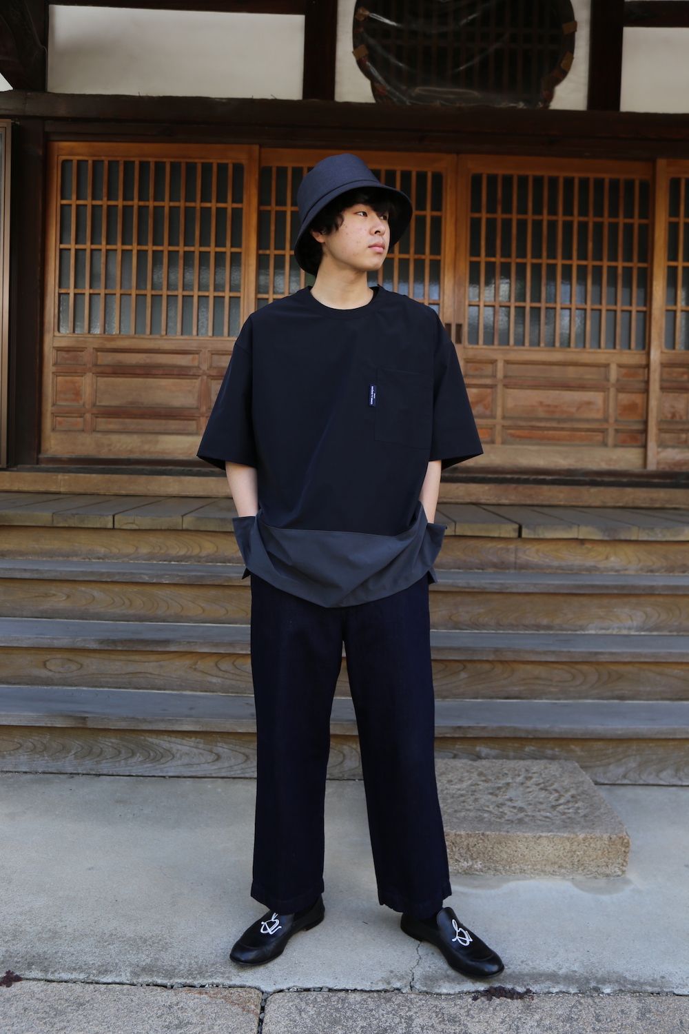 COMME des GARCONS HOMME HOMMEエステルナイロンツイル切り替え