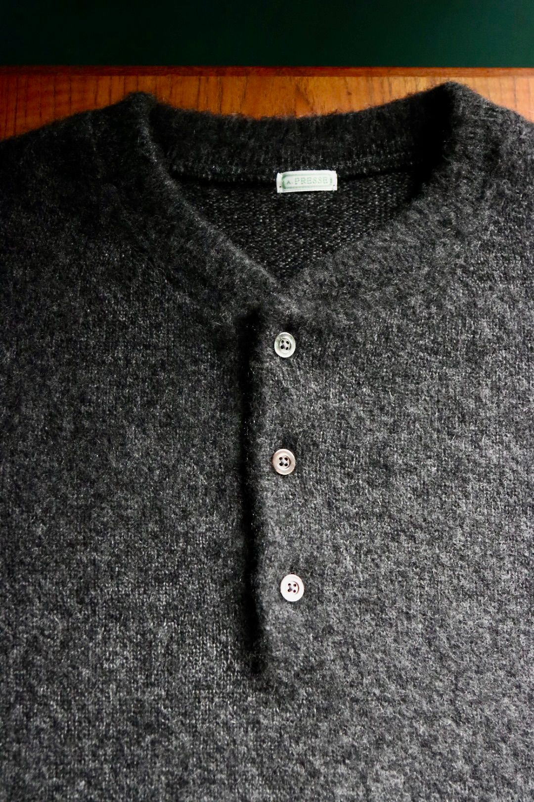 A.PRESSE - アプレッセ 2025 STYLE2 Cashmere Middle Gauge Henley