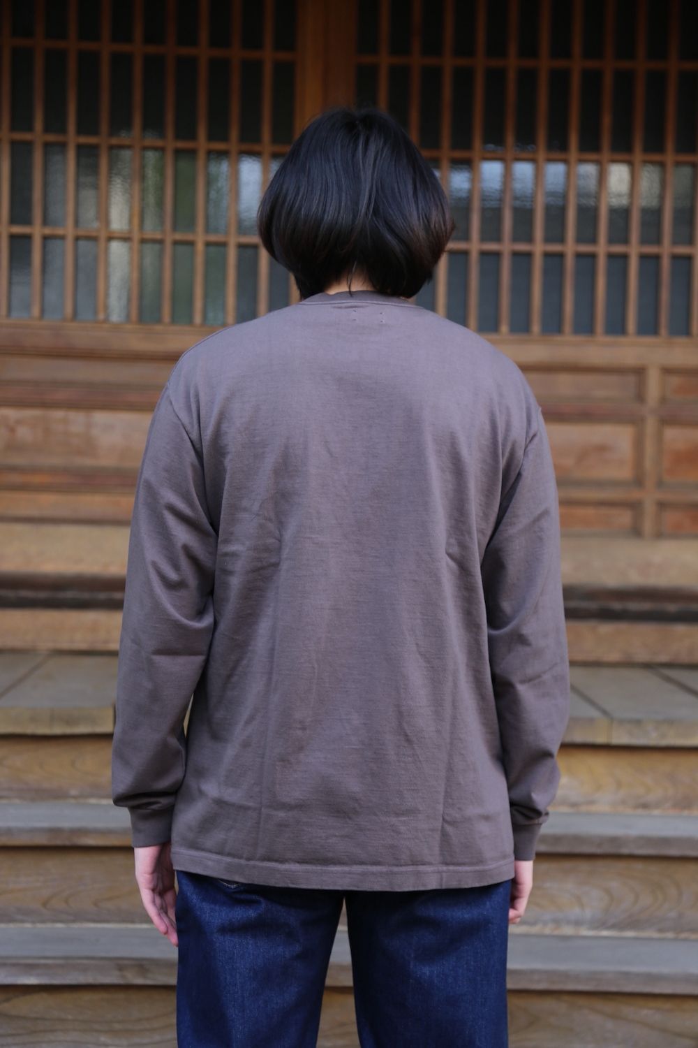 CIOTA スビンコットン10/-度詰め 吊り天竺ポケット付きロンT style