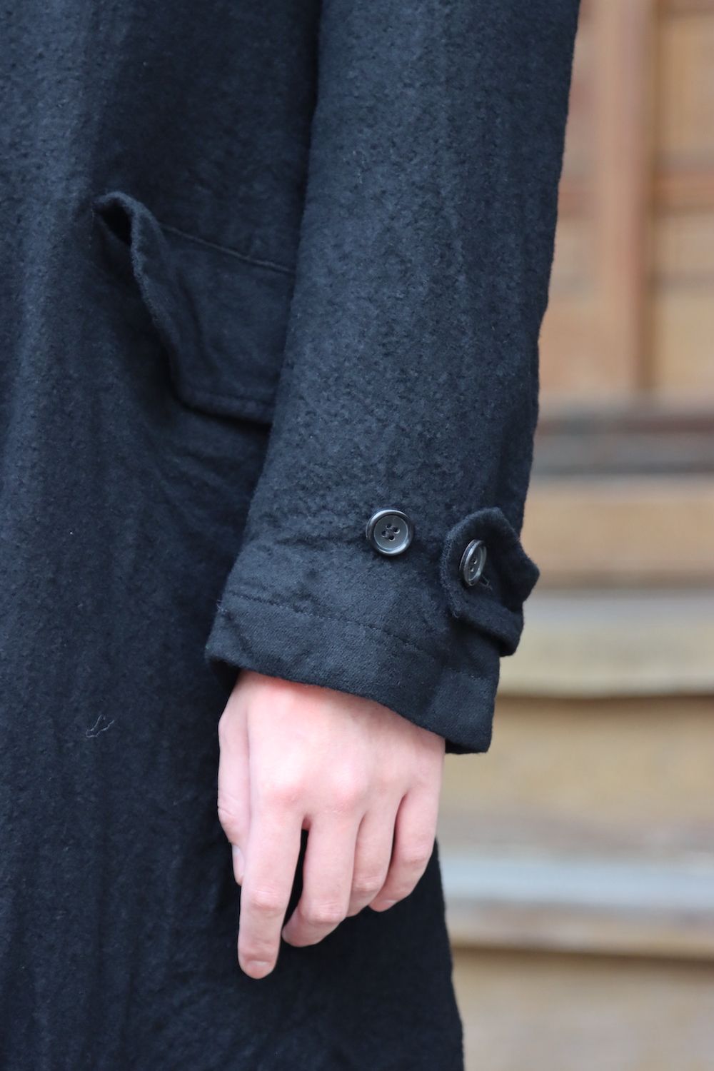 COMME des GARCONS HOMME 21AW ウールサージ縮絨コート(HH-C009) style