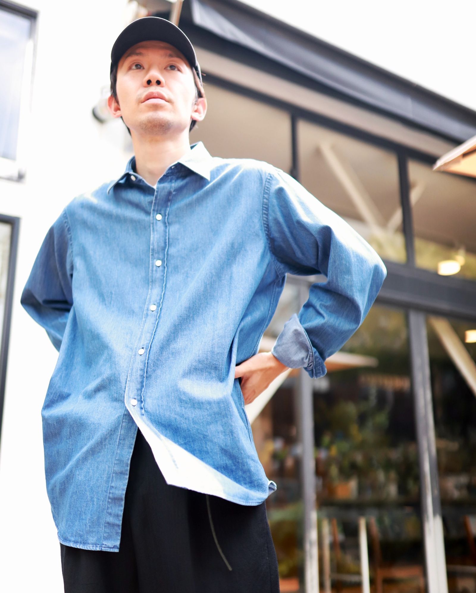 A.PRESSE アプレッセ 2023 Style2 Washed Denim shirtスタイル | 3746