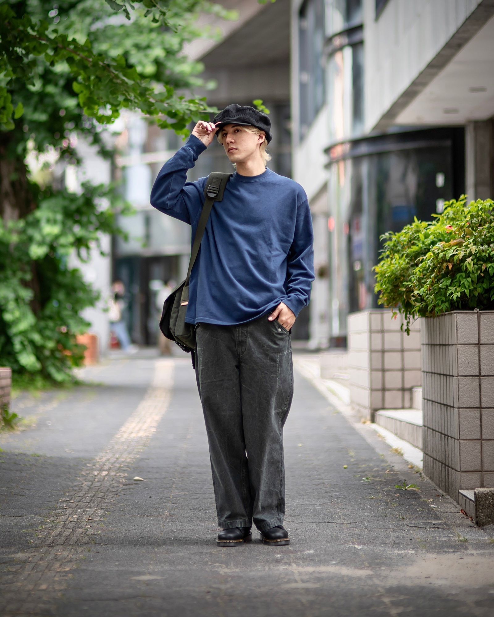 A.PRESSE STYLE2 1st delivery Vintage L/S T-shirt(NAVY)style 2024.6
