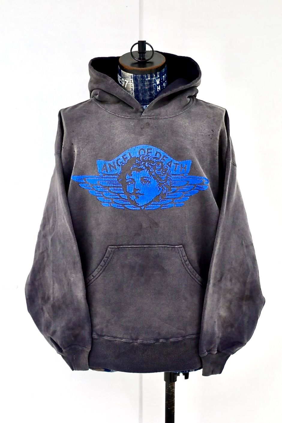 SAINT M×××××× - セントマイケル ANGEL HOODIE/BLACK(SM-HR1-0000-052