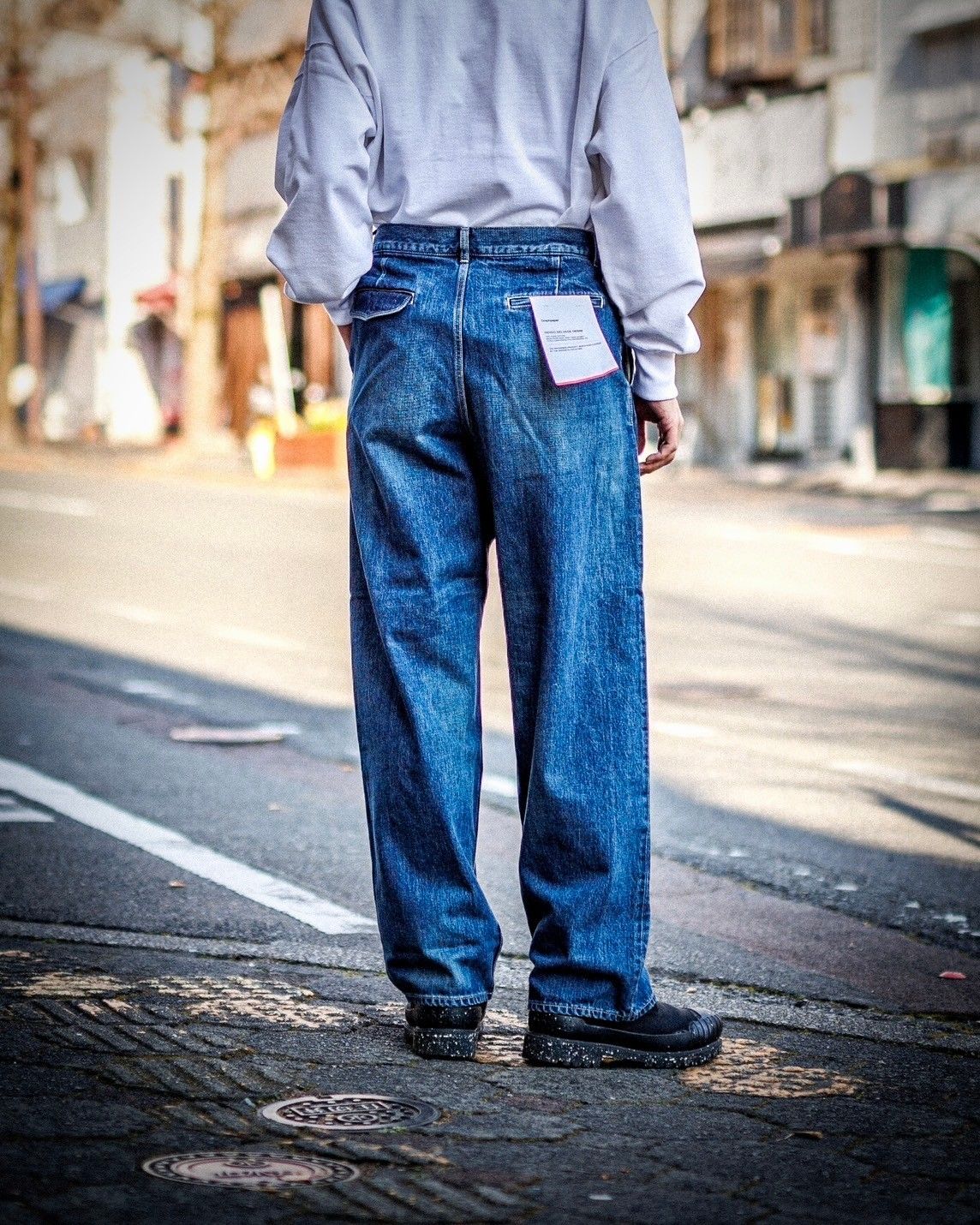 グラフペーパー Selvage Denim Two Tuck Pants(DARK FADE INDIGO) 1月