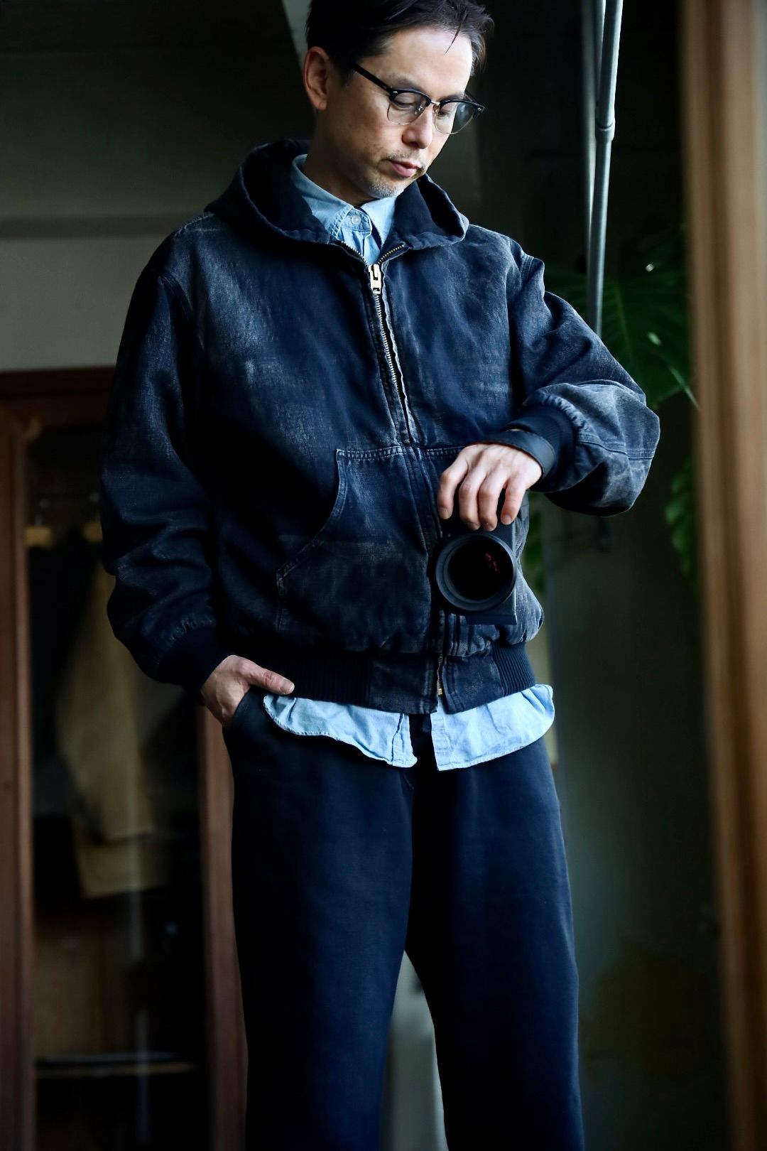 A.PRESSE - アプレッセ Silk Linen Hooded Parka(25SAP-01-14H)BLACK