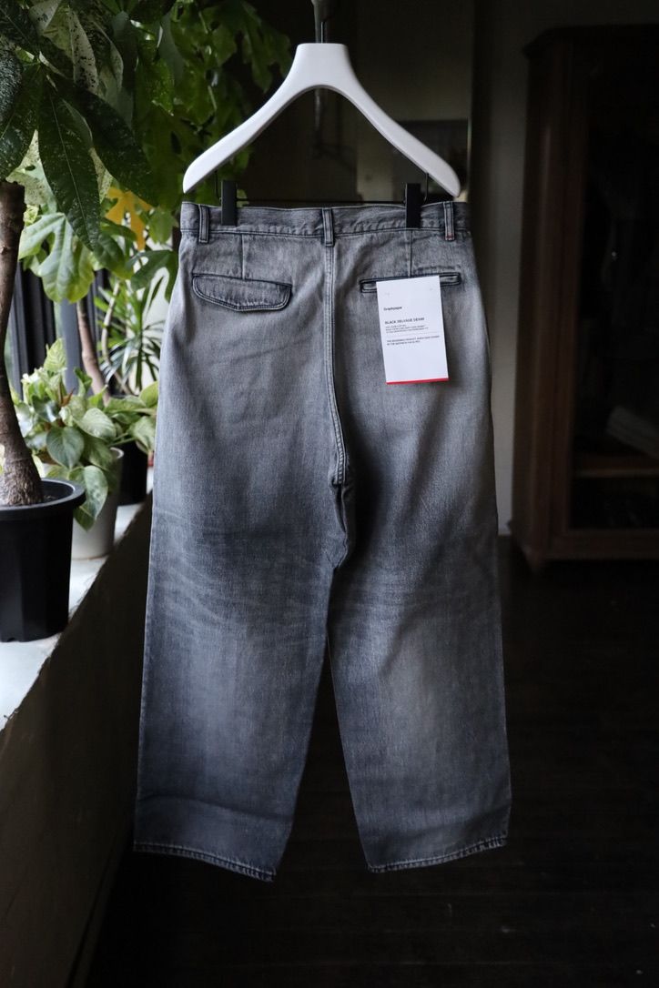 Graphpaper - グラフペーパー Selvage Denim Two Tuck Pants(GU261