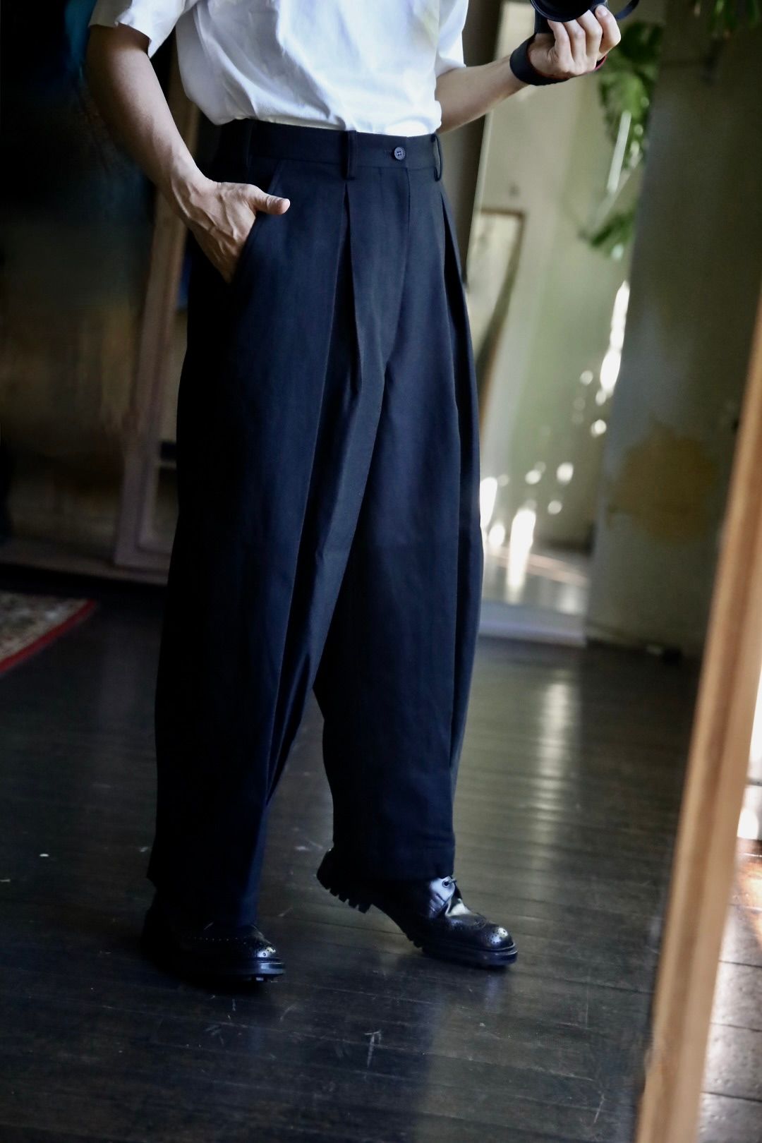 COMME des GARCONS HOMME - コムデギャルソンオム24AW 綿ウールサージ