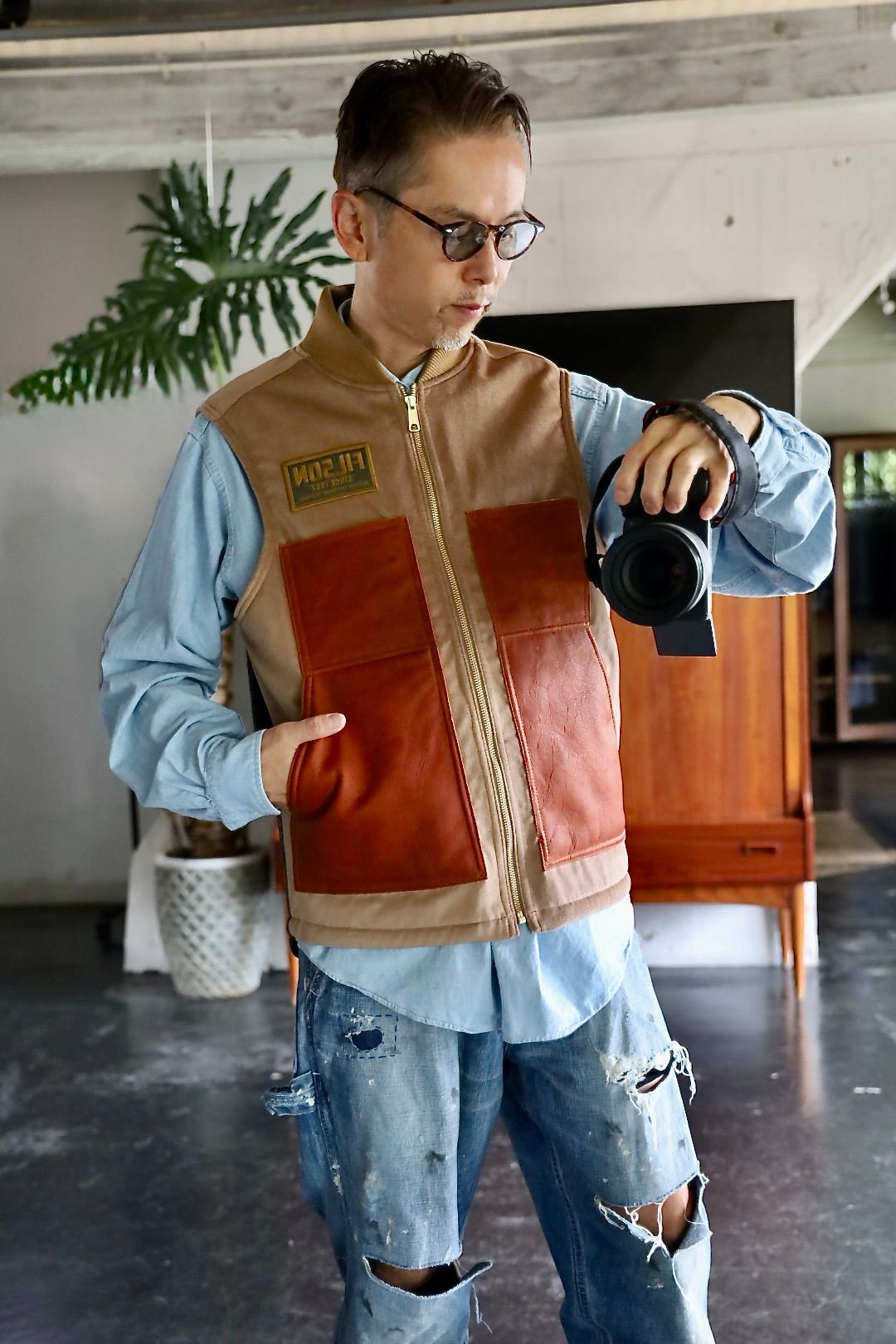 JUNYA WATANABE MAN×FILSON Wネームツイードベストスタイル.2025.9.5