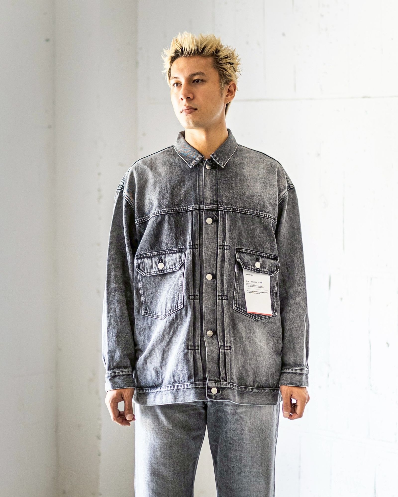 Graphpaper - グラフペーパー Selvage Denim Jacket(GU261-20054LB