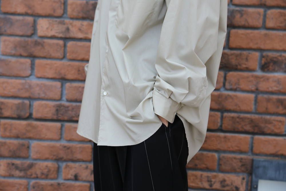 Graphpaper Broad L/S Oversized Band Collar Shirt