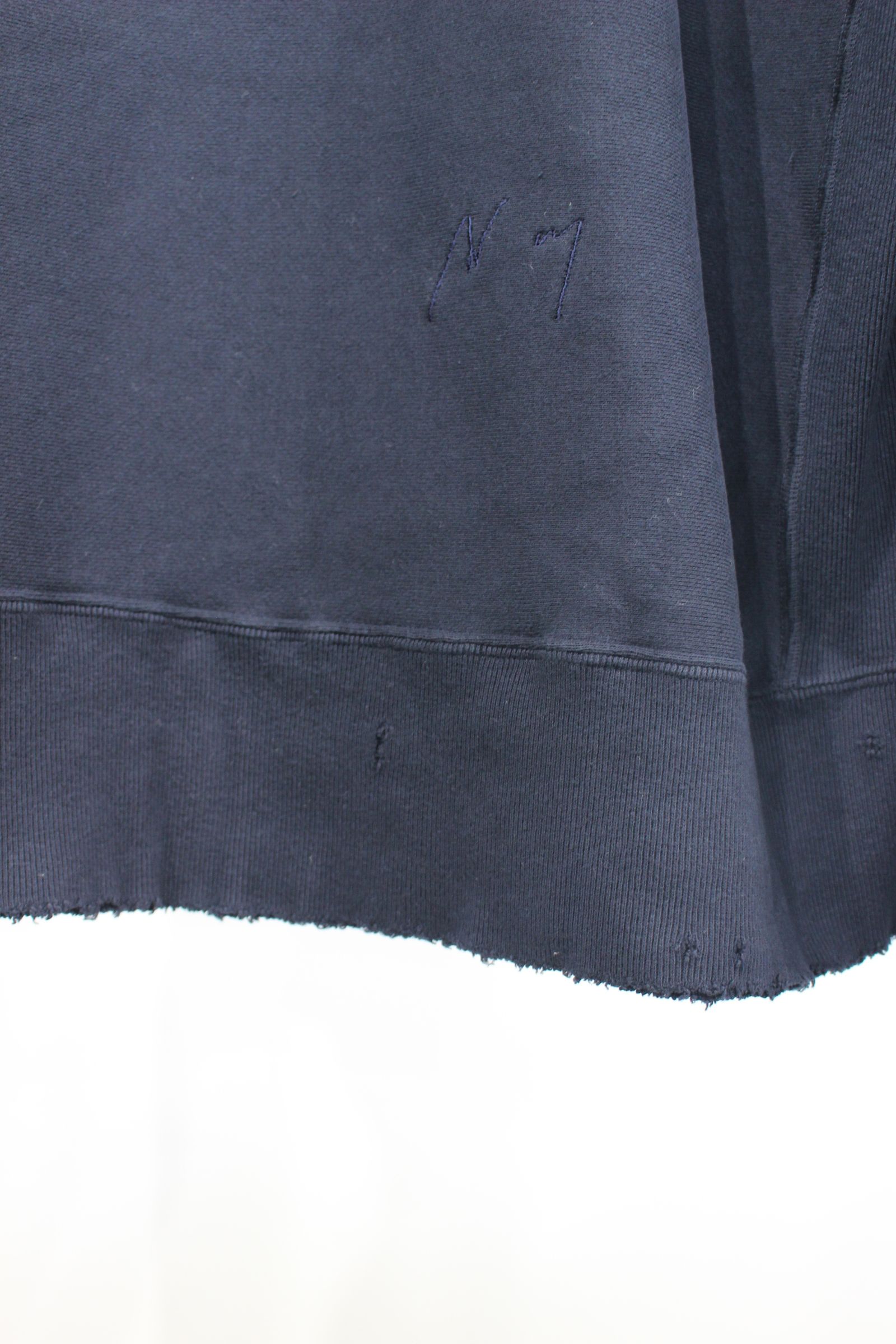 ANCELLM - 【再発売】【別注】DYED DAMEGE SWEAT SHIRT | NAVY