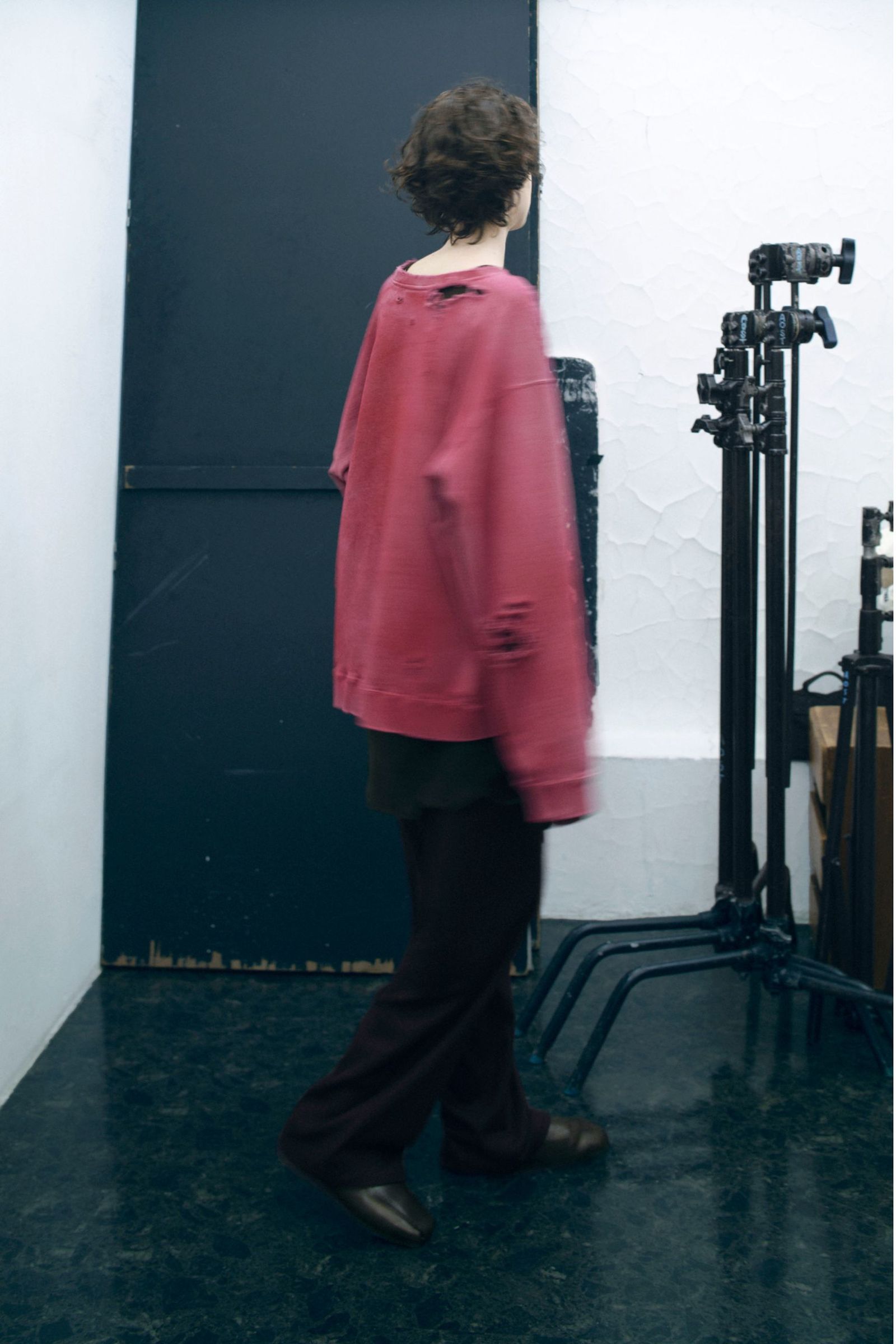 ANCELLM - CRASH UNEVEN OVER SWEAT SHIRT | RED | スウェット | NapsNote