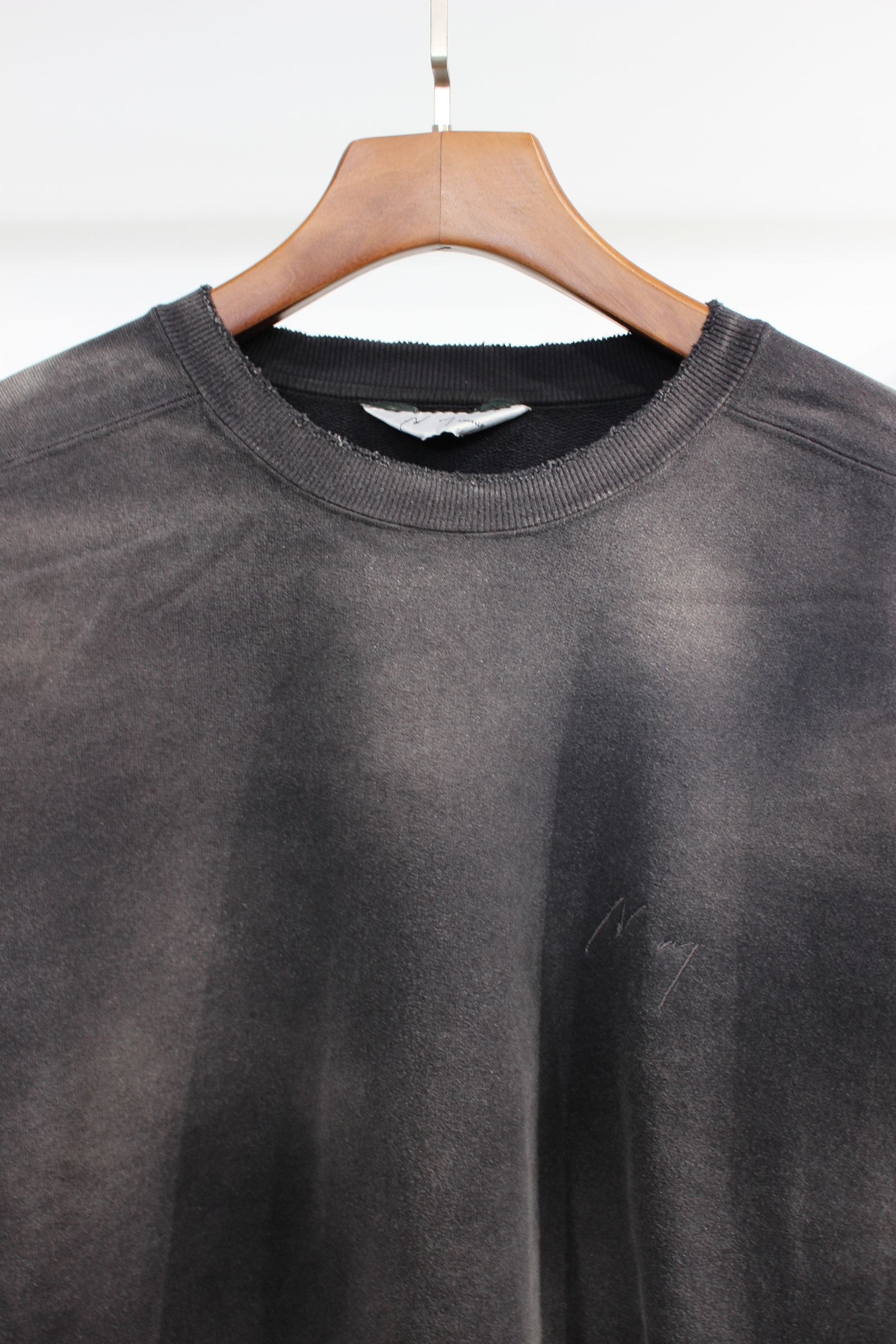ANCELLM - UNEVENNESS SWEAT SHIRT | BLACK | スウェット | NapsNote