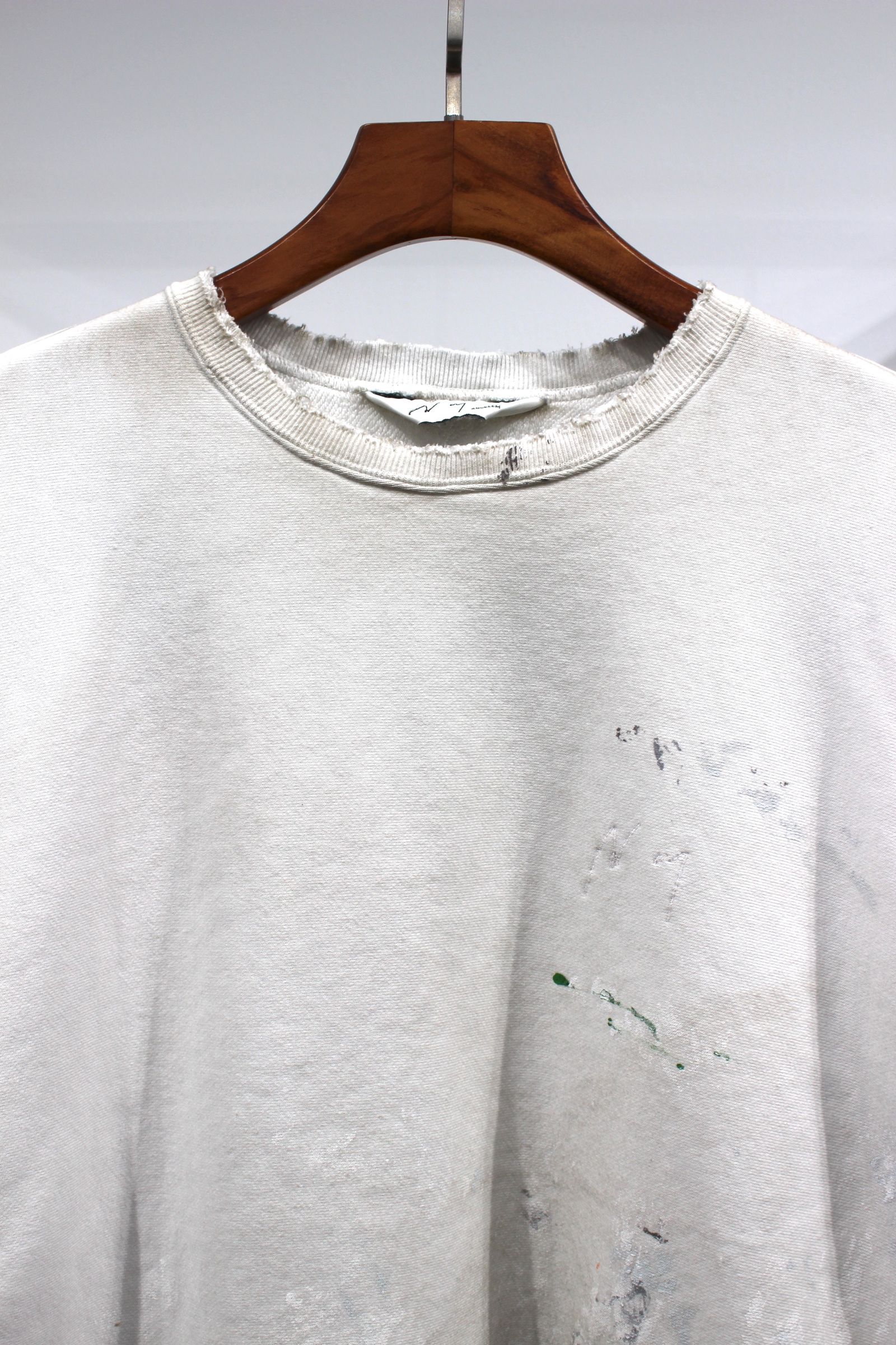ANCELLM - HAND PAINTING SWEAT SHIRT/WHITE | NapsNote