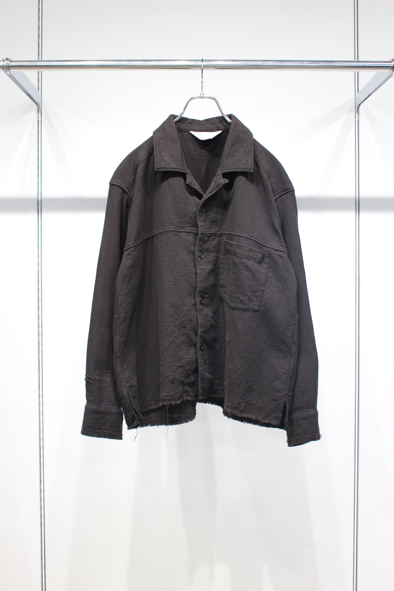 ANCELLM - DOUBLEGAUZE SHIRT | BLACK | ダブルガーゼシャツ | NapsNote