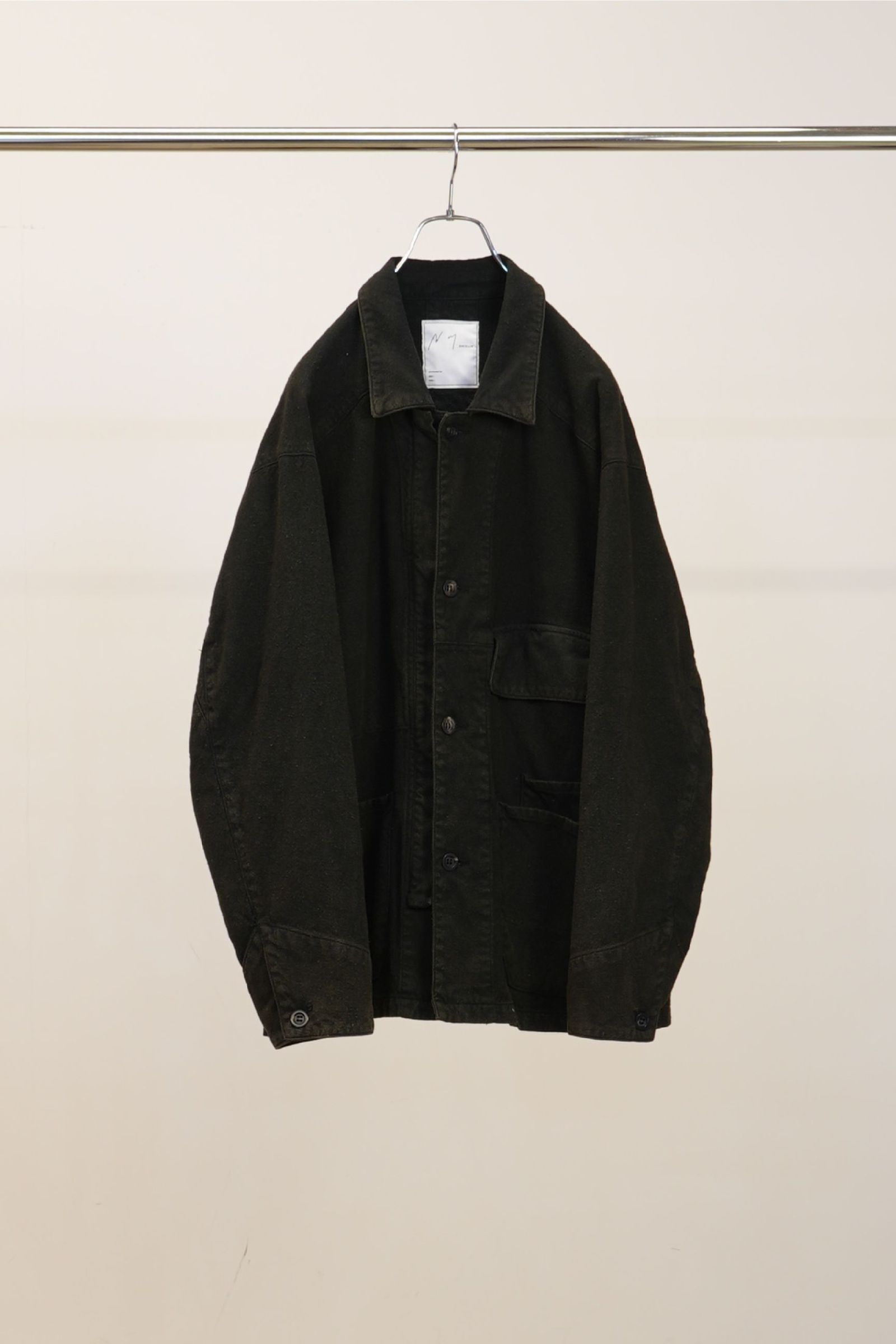 ANCELLM - [ラスト1点] C/R DUCK COVERALL JACKET | BLACK