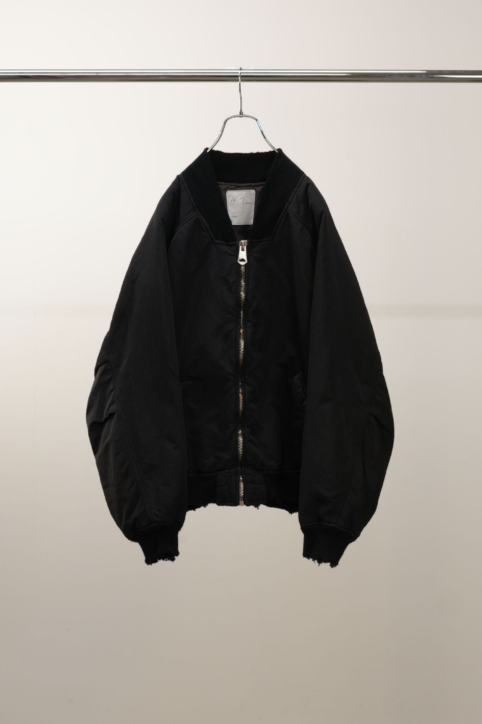 ANCELLM - FADED BOMBER JACKET | BLACK | ボンバージャケット | NapsNote