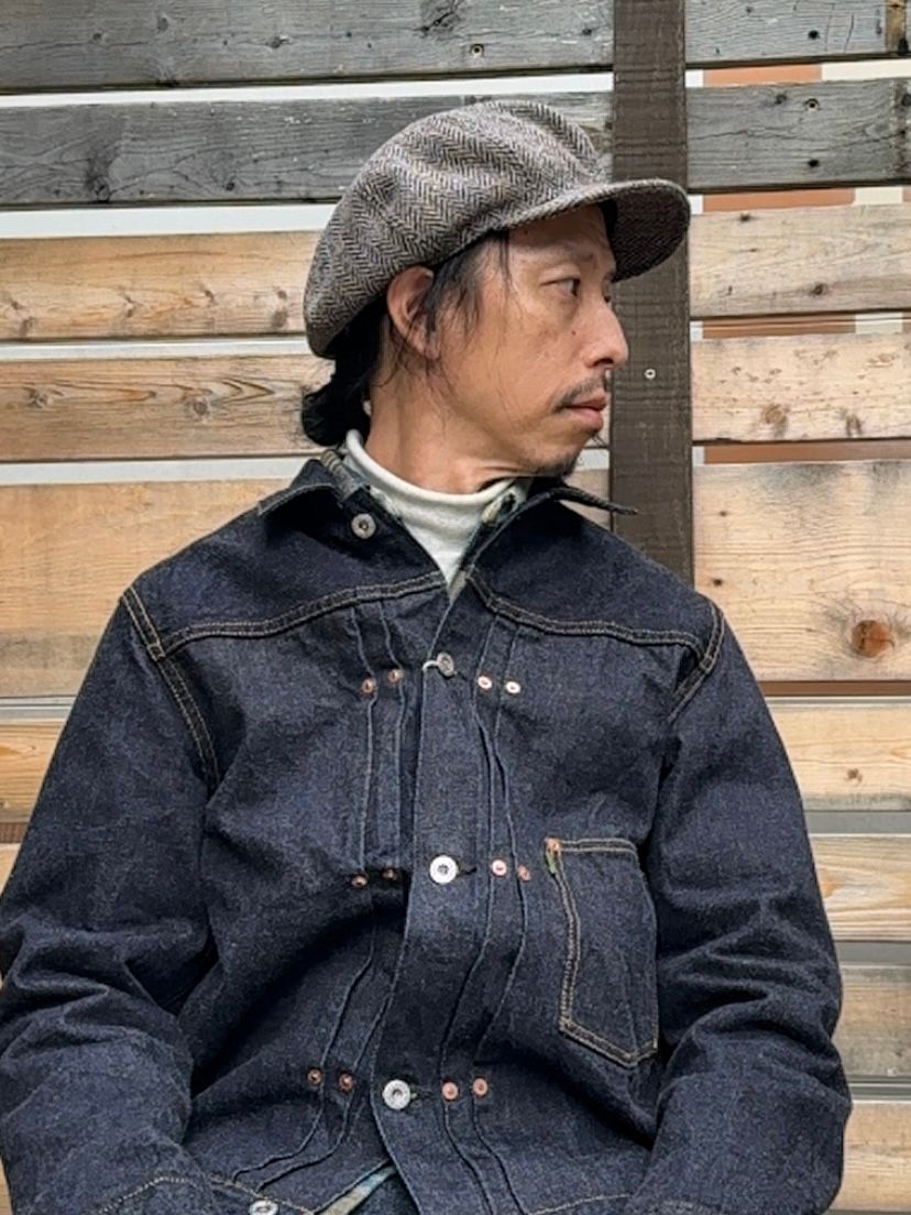 HIGHER - ハリスツイードへリンボーンキャスケット / ベージュ | NARO