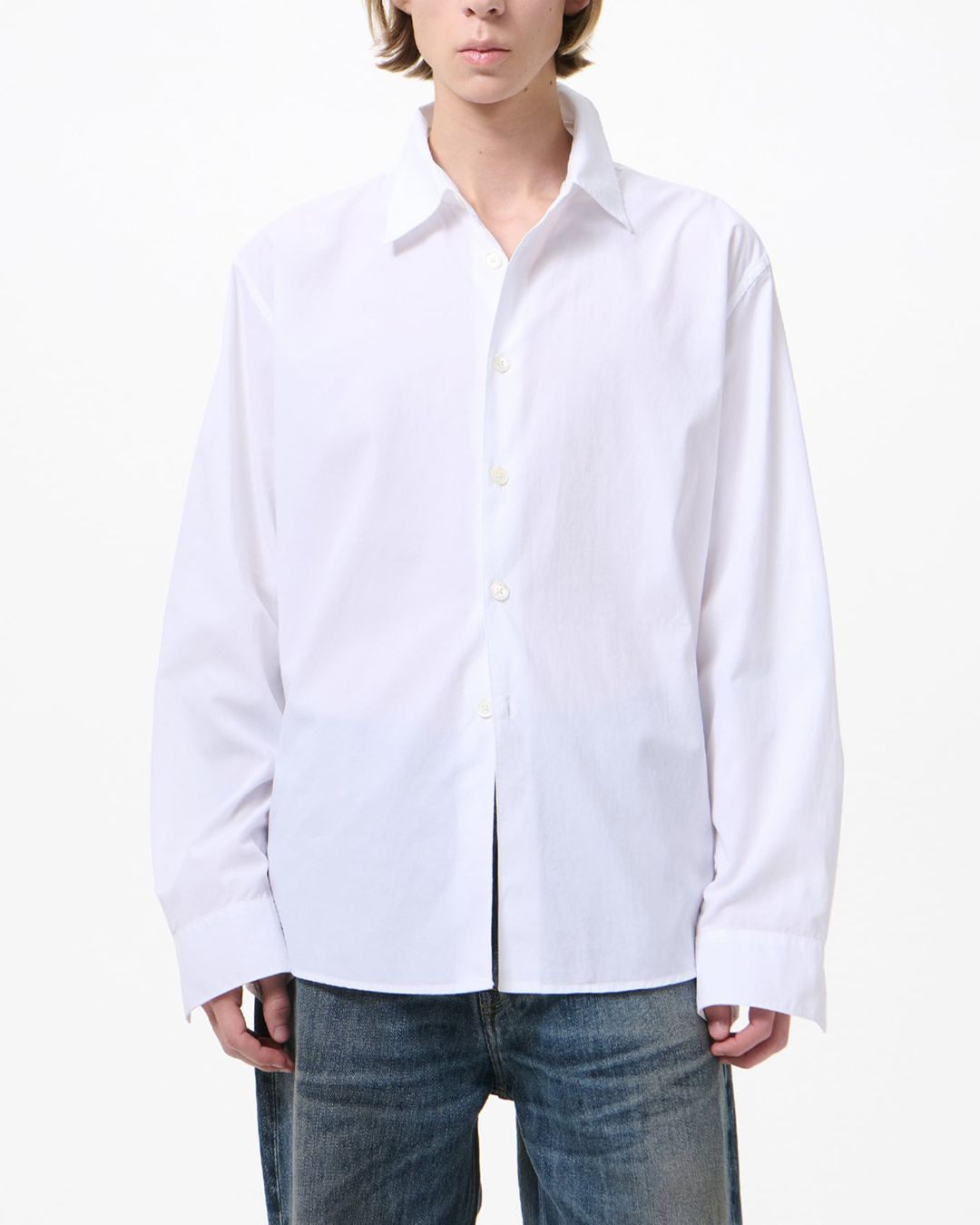 OUR LEGACY - BEYOND SHIRT White Liquid Poplin | River
