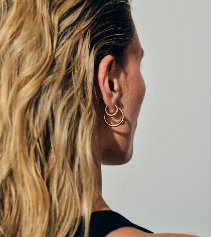 TOMWOOD - Classic Hoop Small Gold / ピアス / 925スターリング