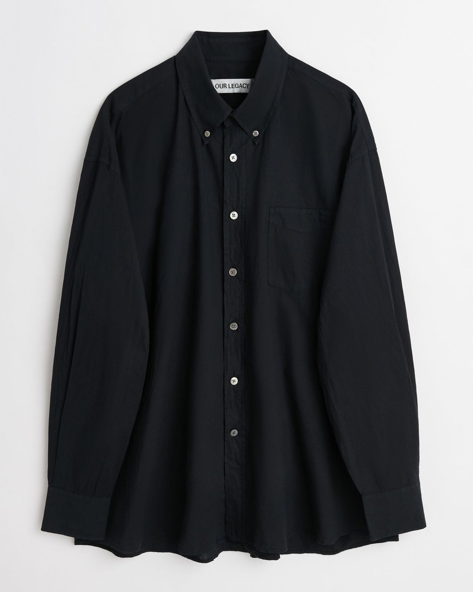 OUR LEGACY - 【Last1 Size44】 BORROWED BD SHIRT Black Voile | River