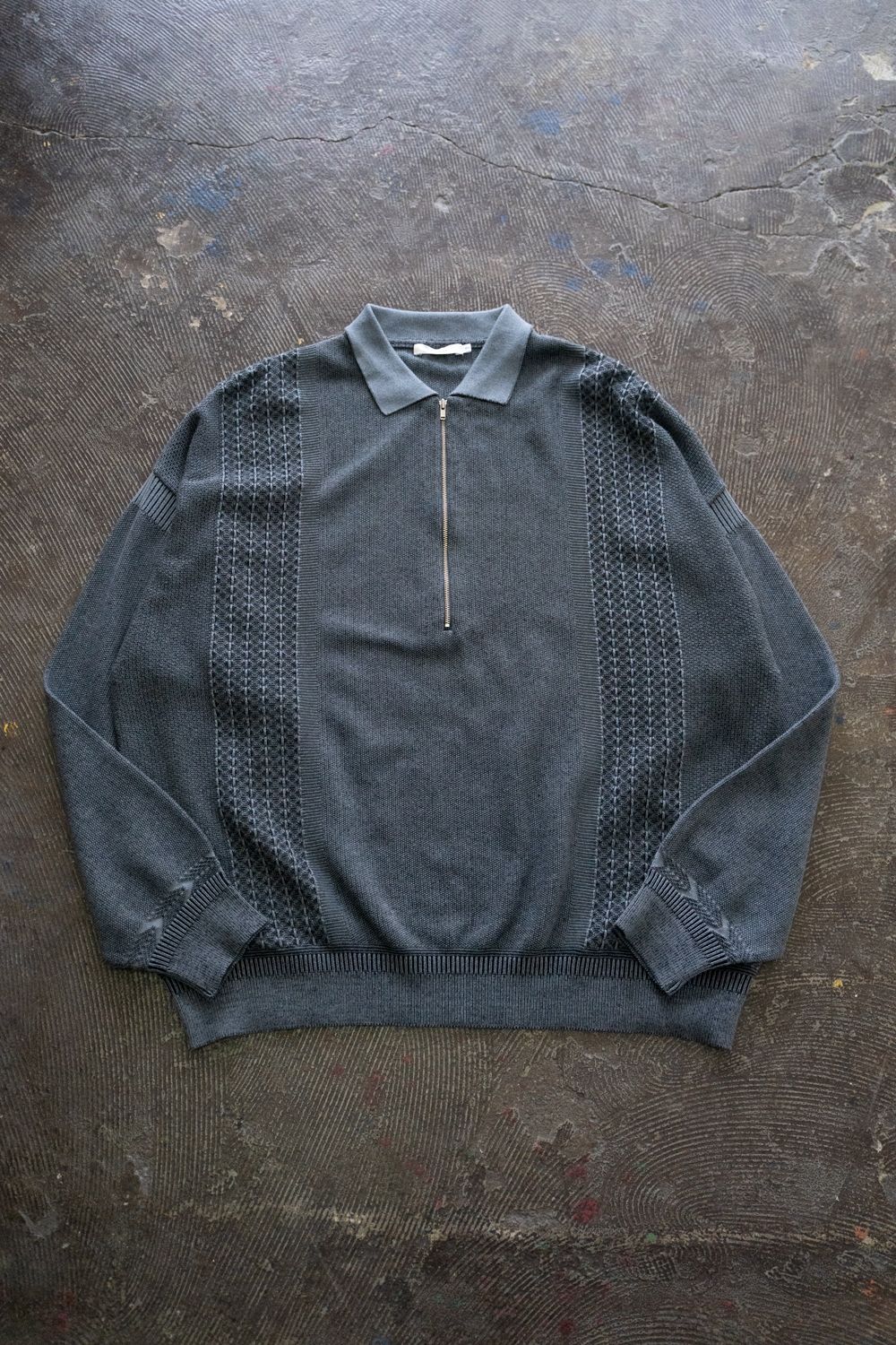 YASHIKI - 【ラスト1点】【26SS】Kanto Zip Polo(BLUE) | Salty