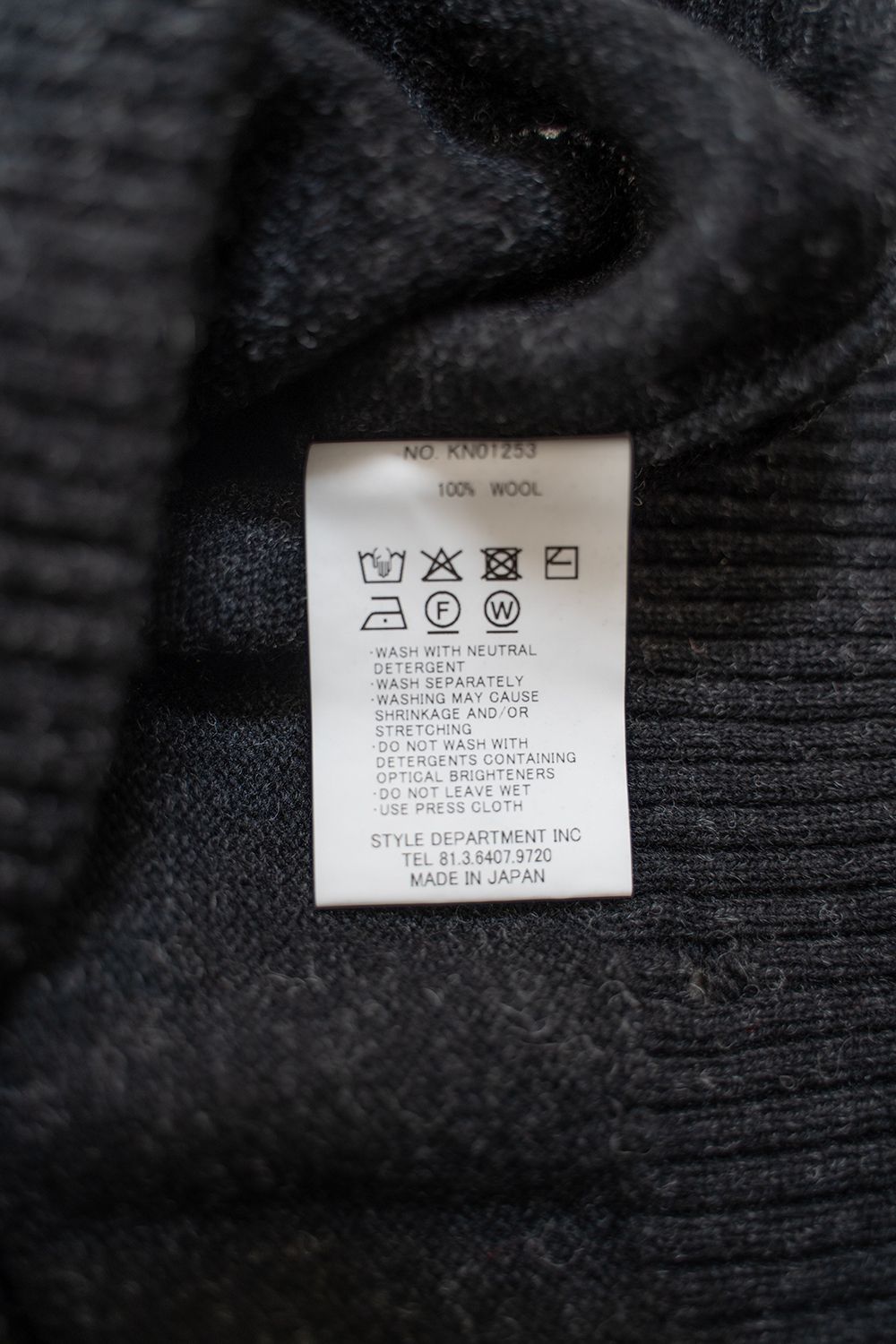 STILL BY HAND - 【25AW】ダメージクルーネックニット(DARK CHARCOAL