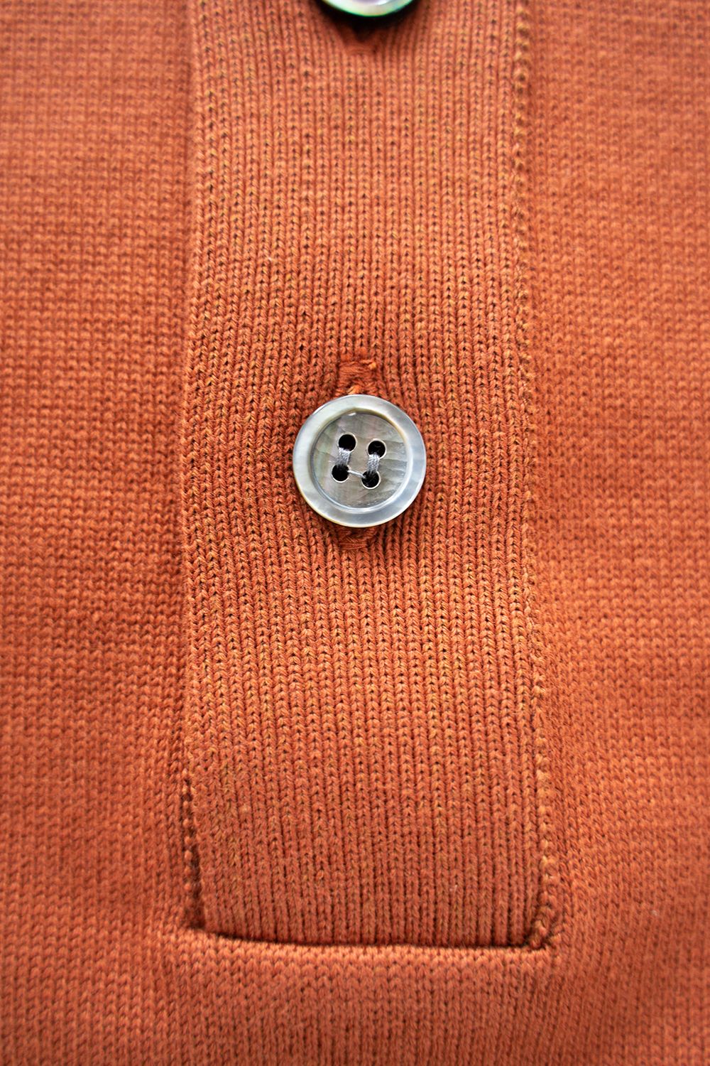YASHIKI - 【ラスト1点】【22AW】Hatsushimo Knit Polo(ORANGE) | Salty