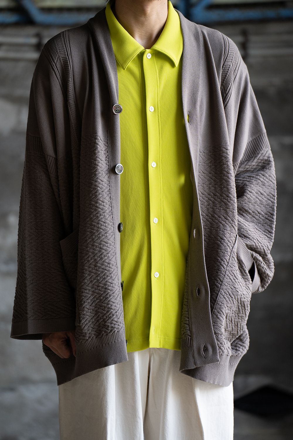 YASHIKI - Oun Hanten Cardigan(GREIGE) | Salty