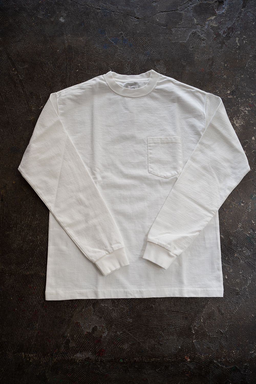CIOTA - スビンコットン10/-度詰吊り天竺ポケット付きロンT(LIGHT