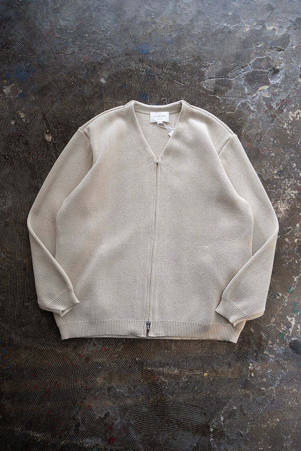 STILL BY HAND - 【ラスト1点】【25SS】ポリエステル×和紙ニットジップ