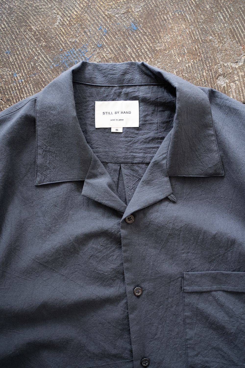 STILL BY HAND - 【ラスト1点】【25SS】コットンシルクオープンカラー