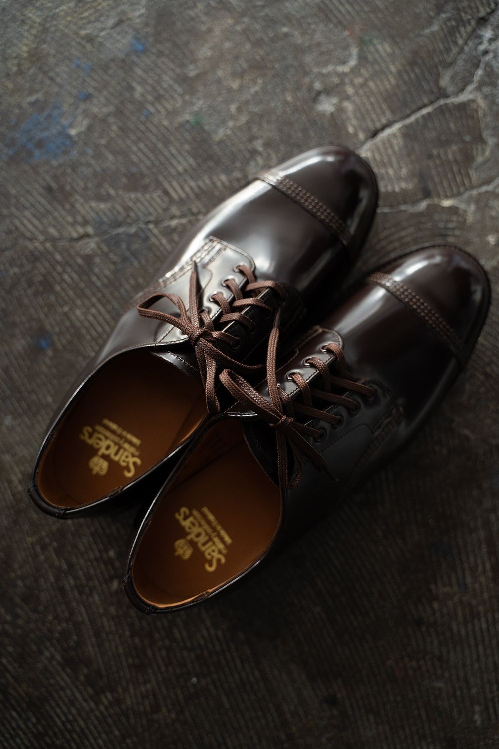 SANDERS - 【定番人気】Military Derby Shoe(EBONY BROWN)【No.1128