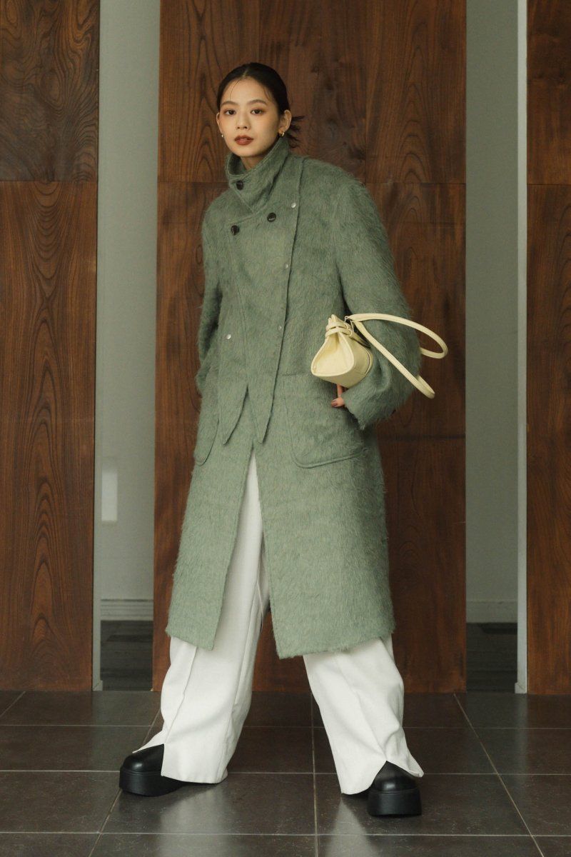 Knuth Marf - 2way accent collar long coat / アクセントカラー