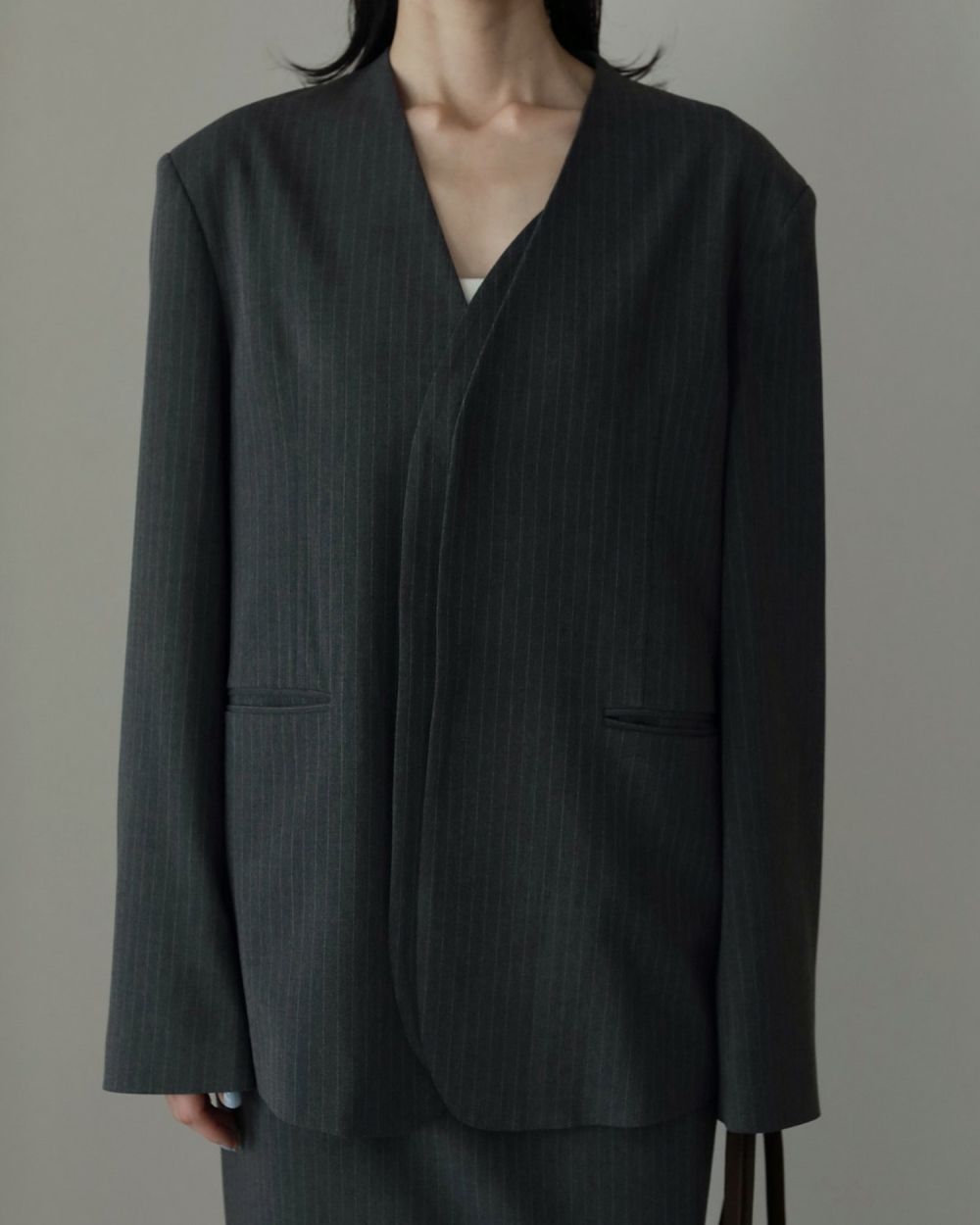 ànuke - Collarless Over Jacket / カラーレスオーバージャケット