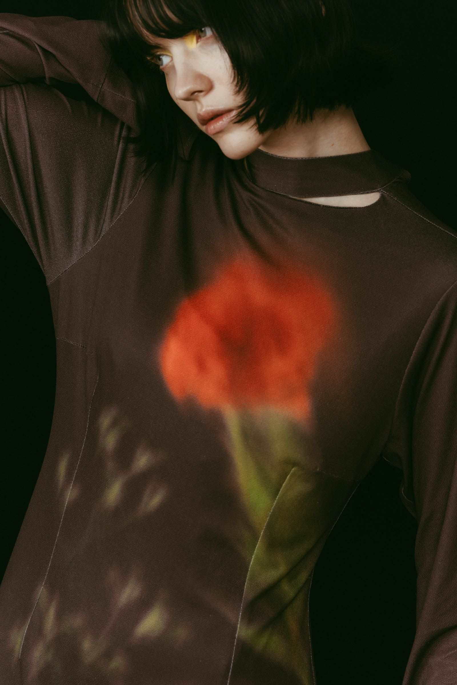 Knuth Marf - blurry flower one piece / フラワープリント ワンピース