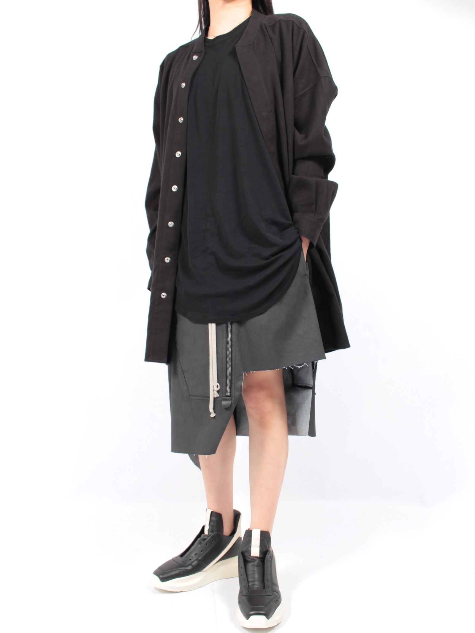 RICK OWENS - 【24AW】ストレッチ デニム ドラッカ スカート / DRACCA