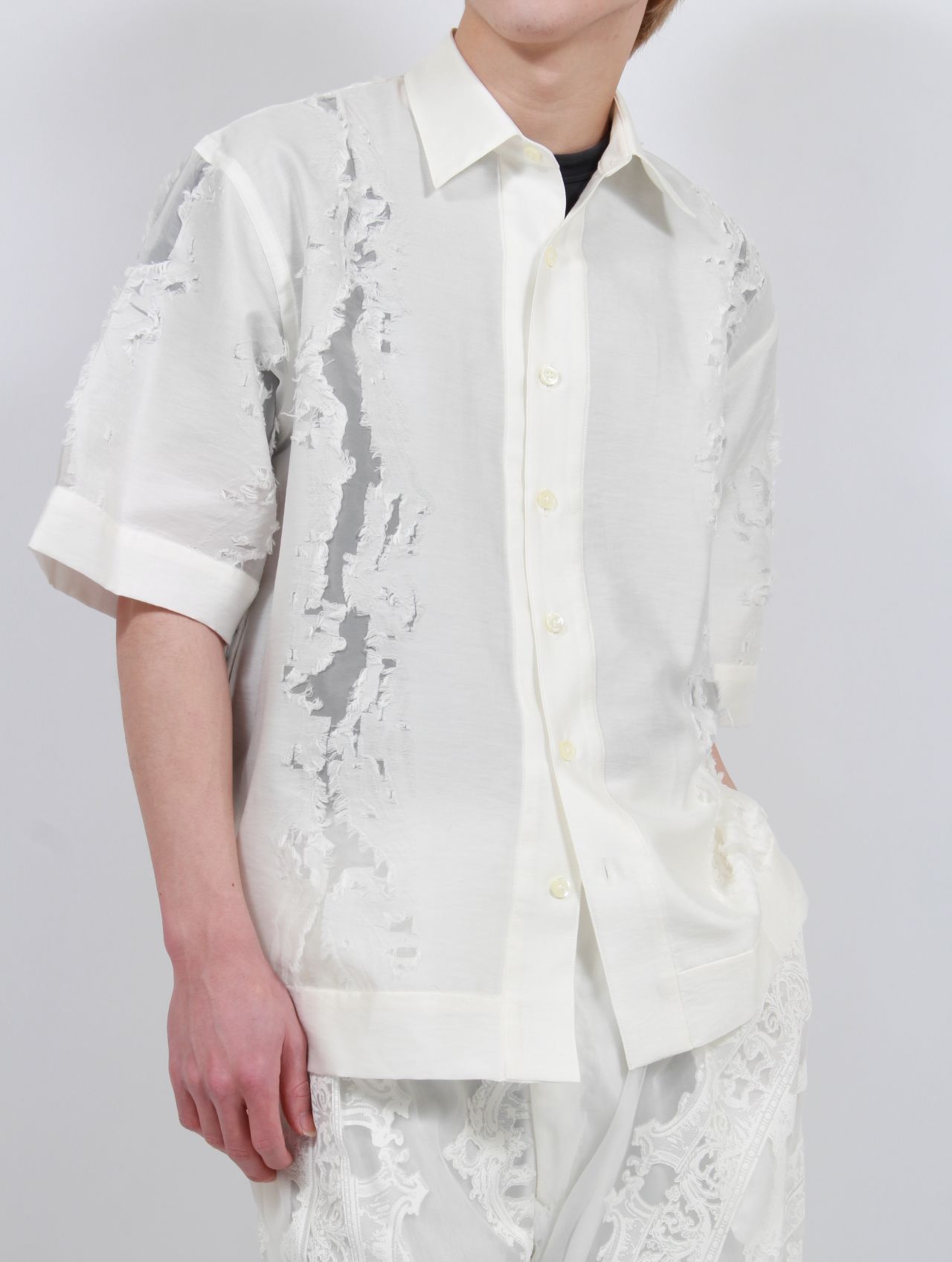 TAAKK - 【25SS】ジャガード ショート スリーブ 半袖 シャツ / SHORT