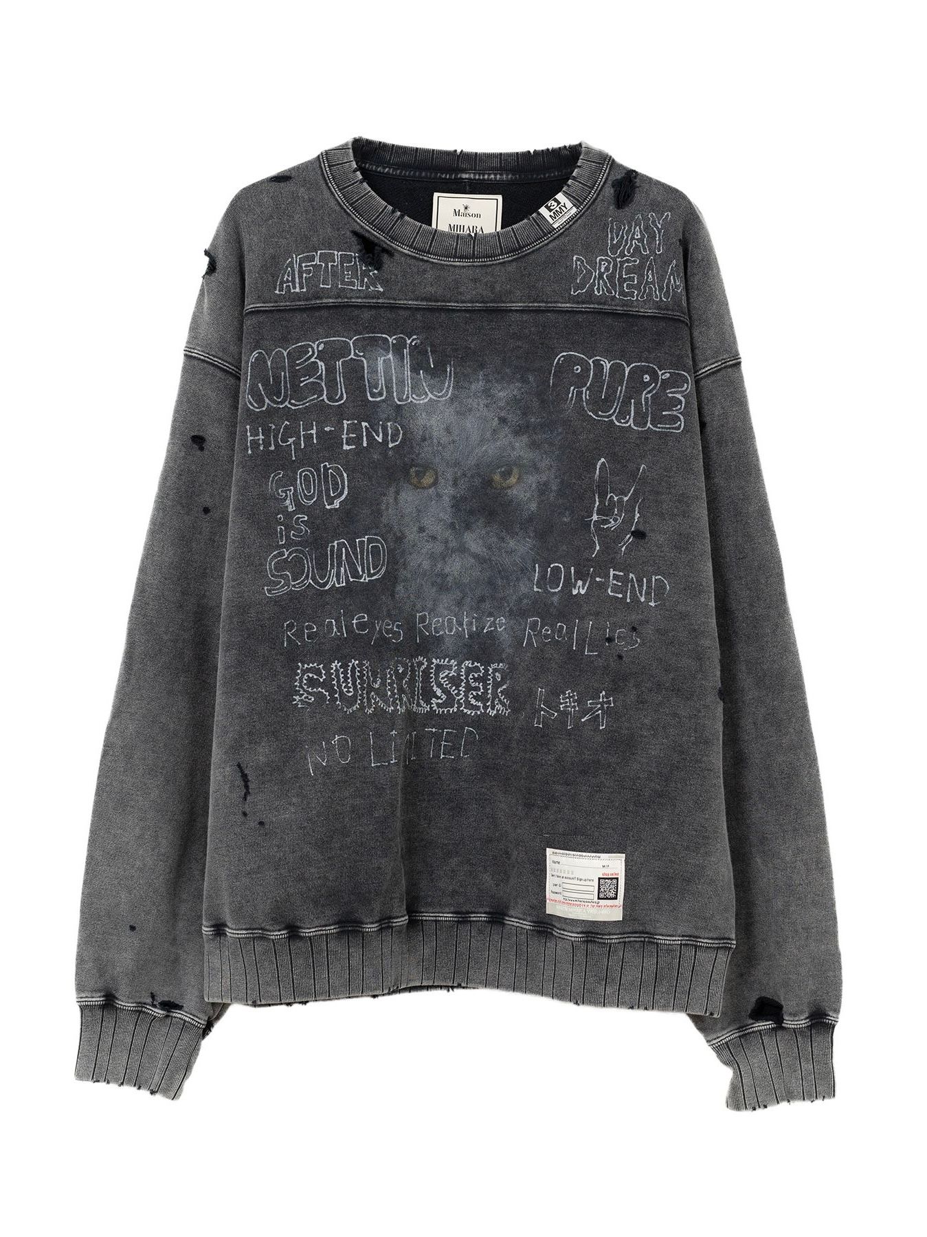 Maison MIHARA YASUHIRO - 【24AW】ブリーチ加工 プルオーバー