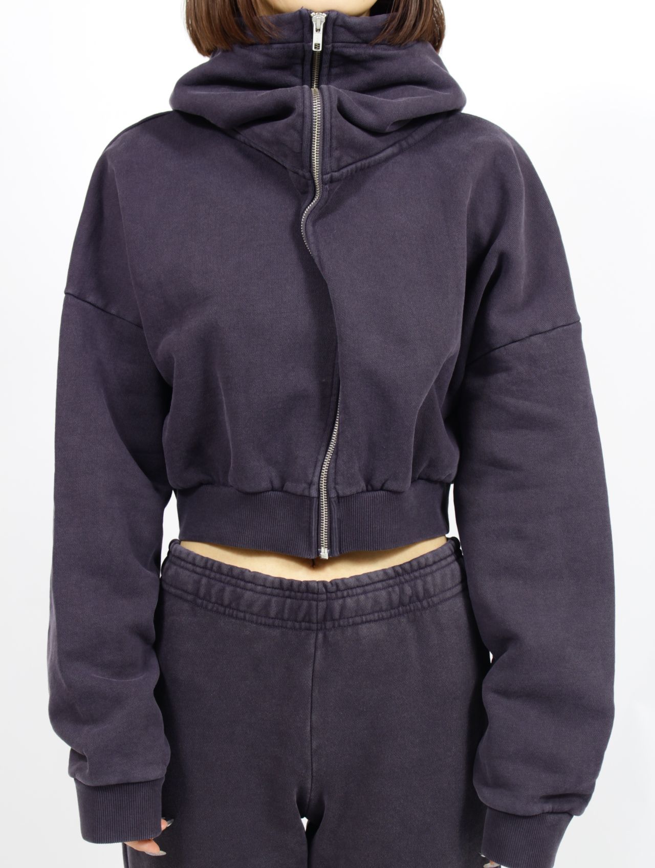 entire studios - クロップド フルジップ フーディー パーカー