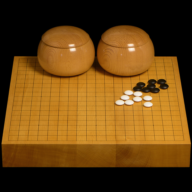 本榧2寸卓上碁盤セット（ハギ盤・特上） | 前川榧碁盤店
