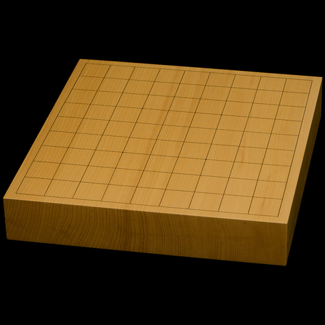 国産本榧卓上将棋盤 2寸1分（一枚板・天地柾） sb20758 | 前川榧碁盤店
