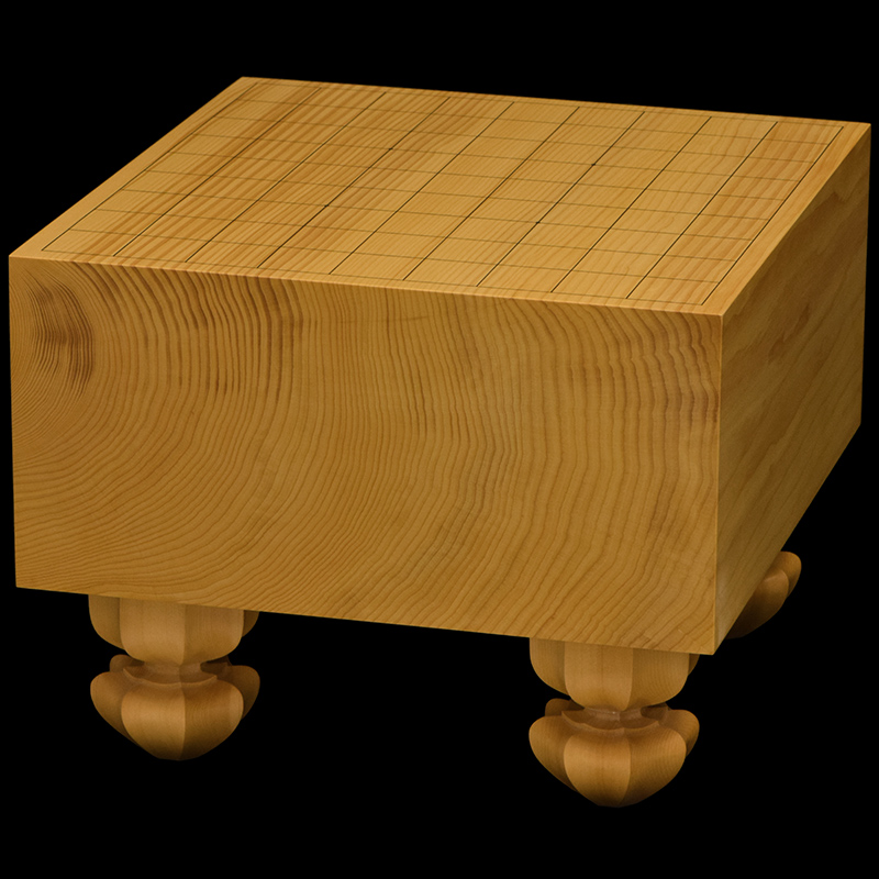 国産本榧足付将棋盤 5寸4分（天地柾） sa50063 | 前川榧碁盤店