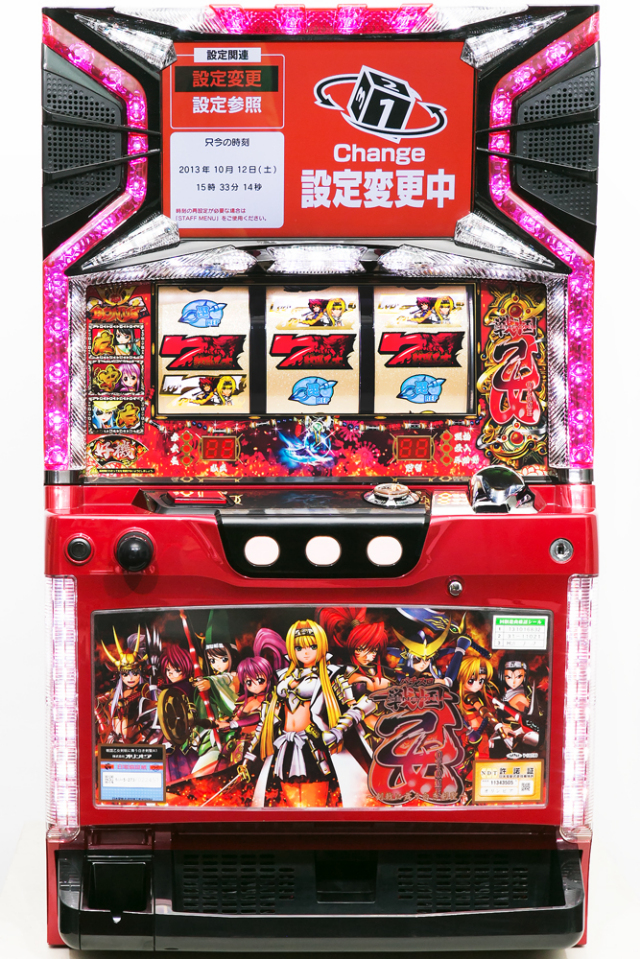 オリンピア 戦国乙女～剣戟に舞う白き剣聖～ 赤枠 中古パチスロ実機