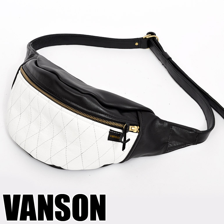 VANSON バンソン キルティング レザー ウエスト バッグ ショルダー