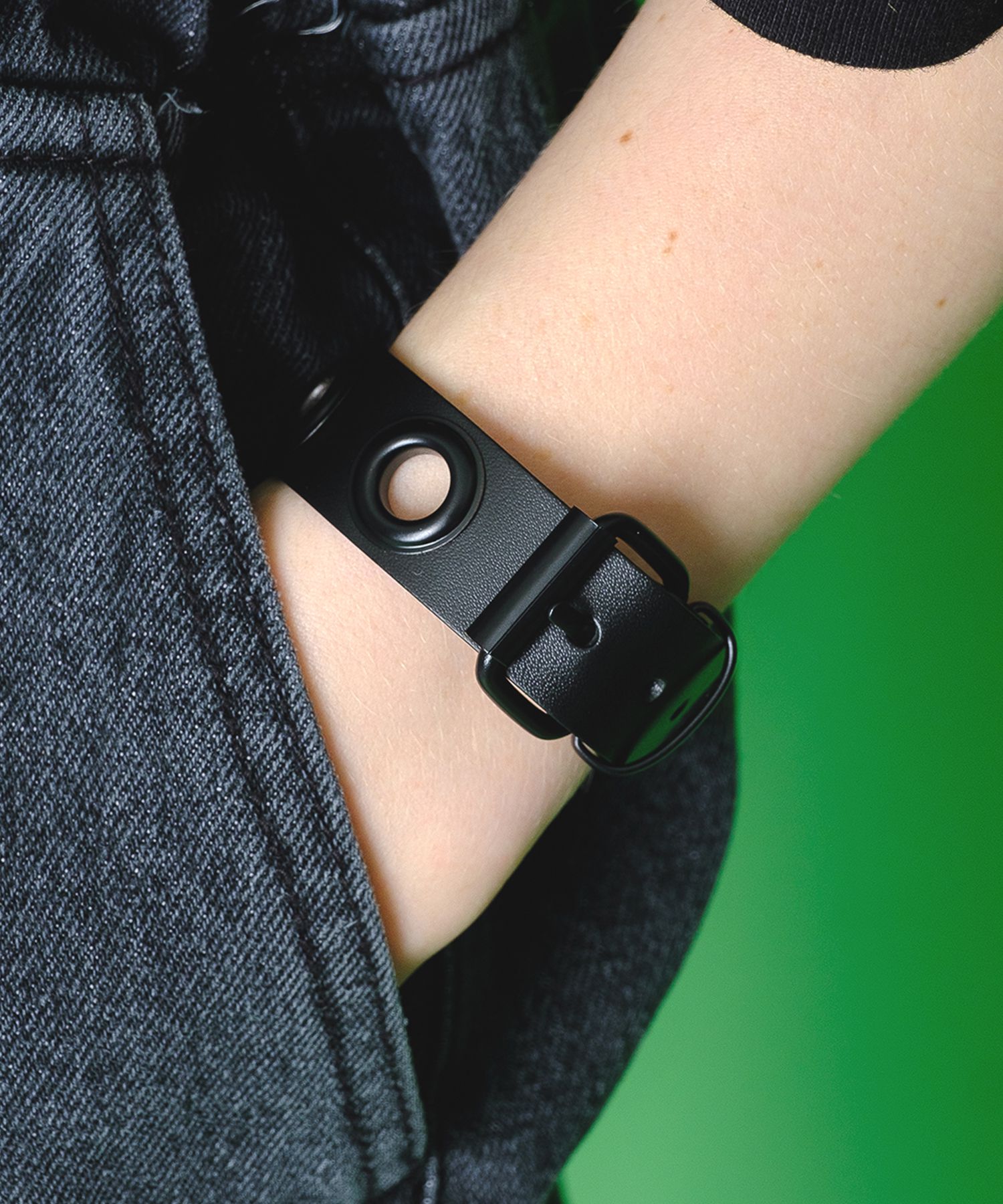 マットブラックハトメスタッズレザーブレスレット ankoROCK(アンコ