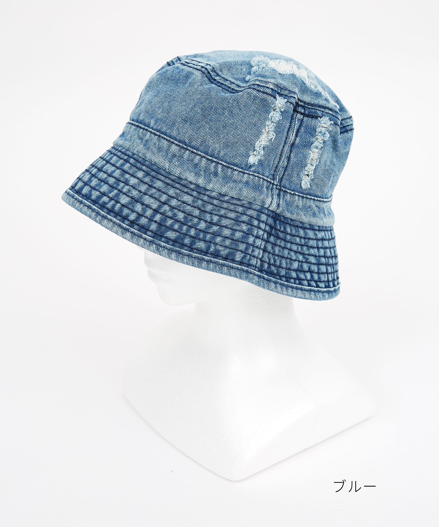 ダメージウォッシュドデニムバケットハット / メンズ レディース ユニ