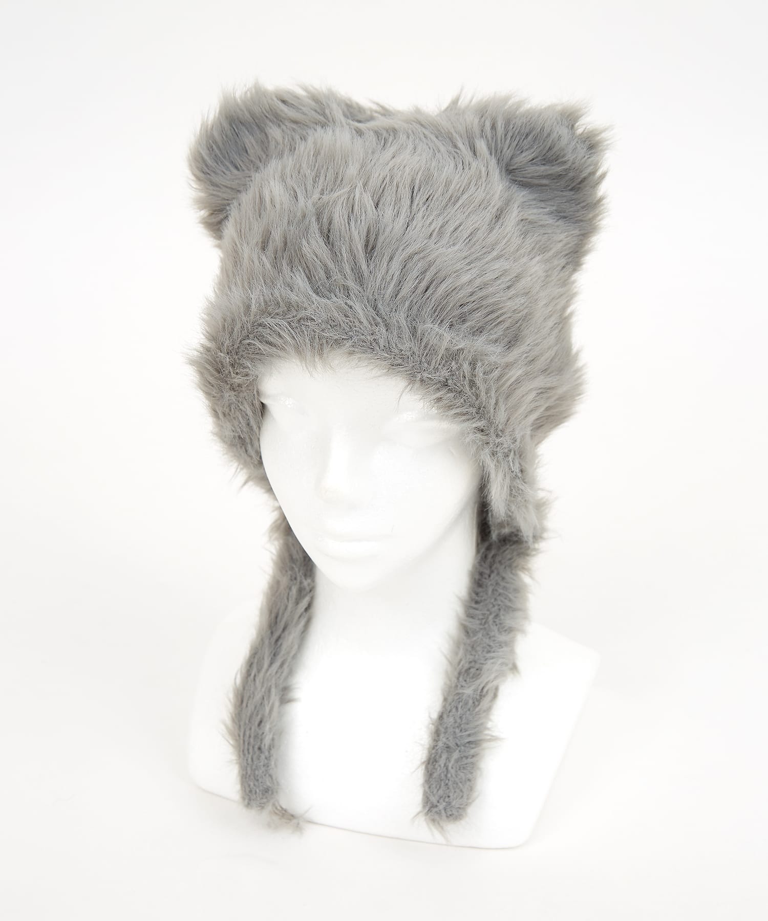 ネコ耳イヤーフラップファーニットキャップ / メンズ レディース ユニ